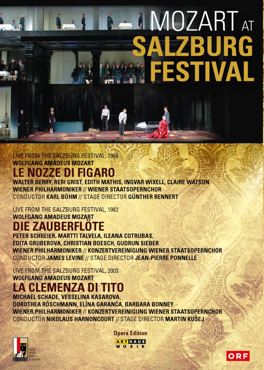 Music Dvd Wolfgang Amadeus Mozart - Mozart At Salzburg Festival (3 Dvd) NUOVO SIGILLATO, EDIZIONE DEL 06/07/2012 SUBITO DISPONIBILE
