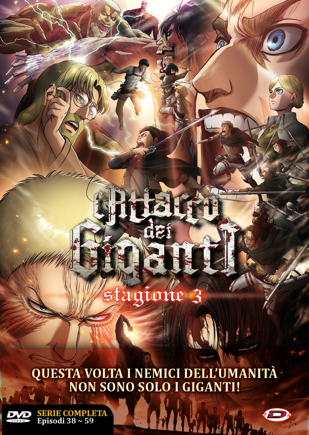 Dvd Attacco Dei Giganti L - Stagione 03 The Complete Series 4 Dvd Eps 01-22 NUOVO SIGILLATO EDIZIONE DEL SUBITO DISPONIBILE