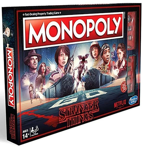 Monopoly Stranger Things gioco per adulti e adolescenti dai 14 anni in su da 2 a 6 giocatori ispirato alla quarta stagione di Netflix 