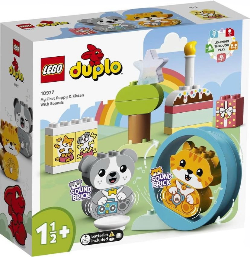 Merchandising Lego: 10977 - Duplo My First - Il Mio Primo Cagnolino E Gattino Con Suoni NUOVO SIGILLATO, EDIZIONE DEL 20/06/2022 SUBITO DISPONIBILE