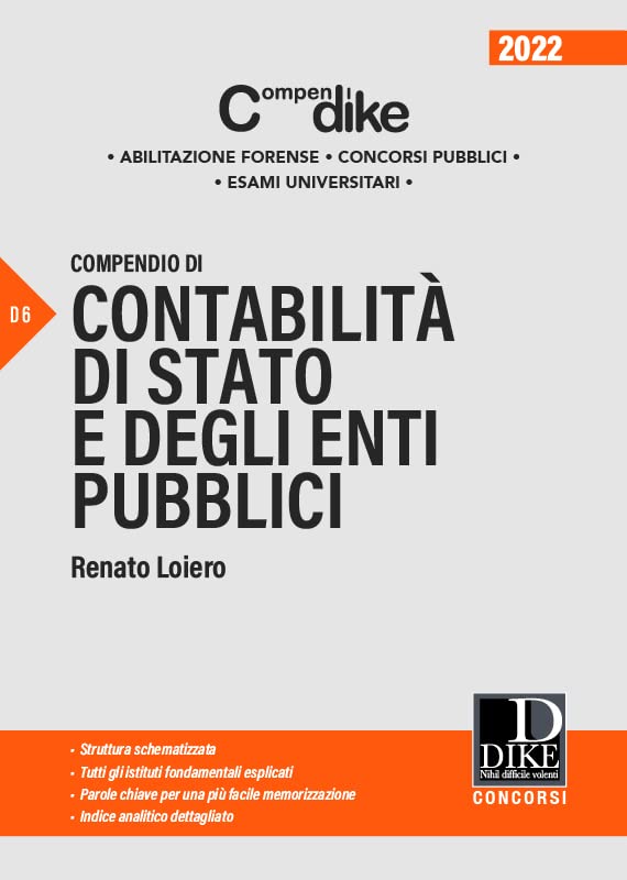 Libri Renato Loiero - Compendio Di Contabilita Di Stato E Degli Enti Pubblici NUOVO SIGILLATO, EDIZIONE DEL 01/04/2022 SUBITO DISPONIBILE