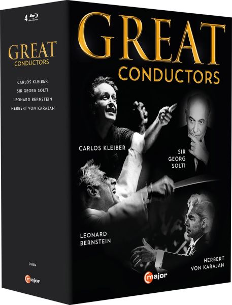 Music Blu-Ray Great Conductors: Kleiber, Solti, Bernstein, Karajan (4 Blu-Ray) NUOVO SIGILLATO, EDIZIONE DEL 09/02/2022 SUBITO DISPONIBILE