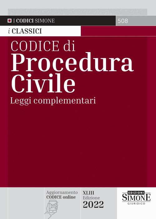 Libri Codice Di Procedura Civile E Leggi Complementari NUOVO SIGILLATO, EDIZIONE DEL 07/03/2022 SUBITO DISPONIBILE