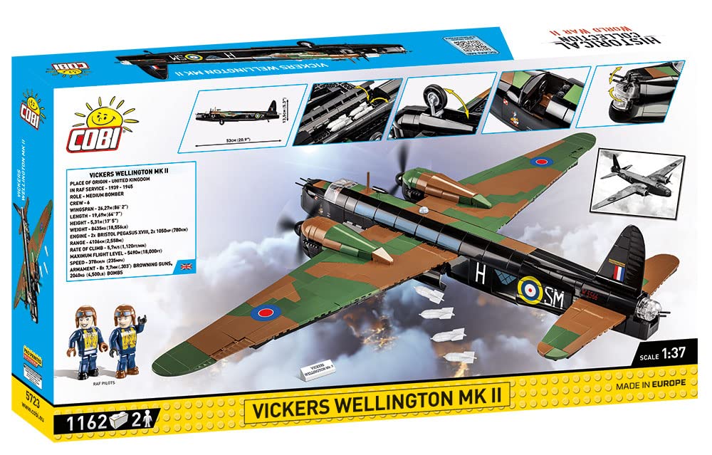 Merchandising Cobi: World War II - Vickers Wellington Mk.Ii 1162 Pcs NUOVO SIGILLATO, EDIZIONE DEL 27/05/2022 SUBITO DISPONIBILE