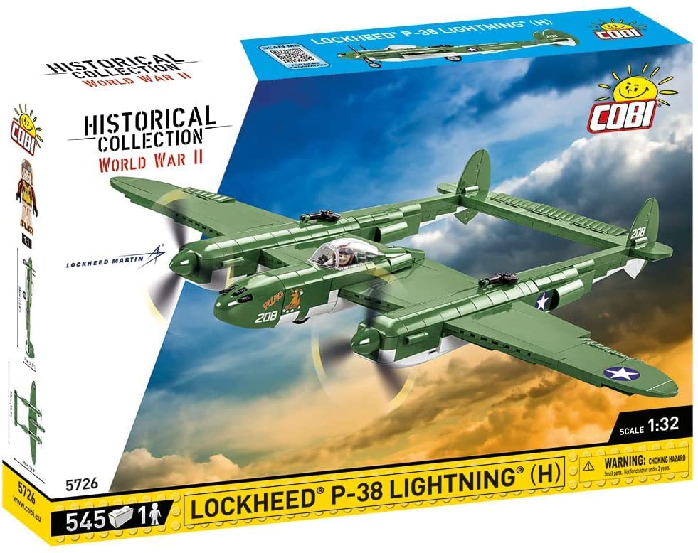 Merchandising Cobi: World War II - Lockheed P-38H Lightning 530Kl 545 Pcs NUOVO SIGILLATO, EDIZIONE DEL 27/05/2022 SUBITO DISPONIBILE