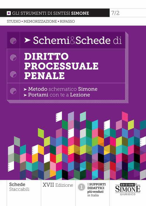 Libri Schemi & Schede Di Diritto Processuale Penale NUOVO SIGILLATO, EDIZIONE DEL 03/05/2022 SUBITO DISPONIBILE