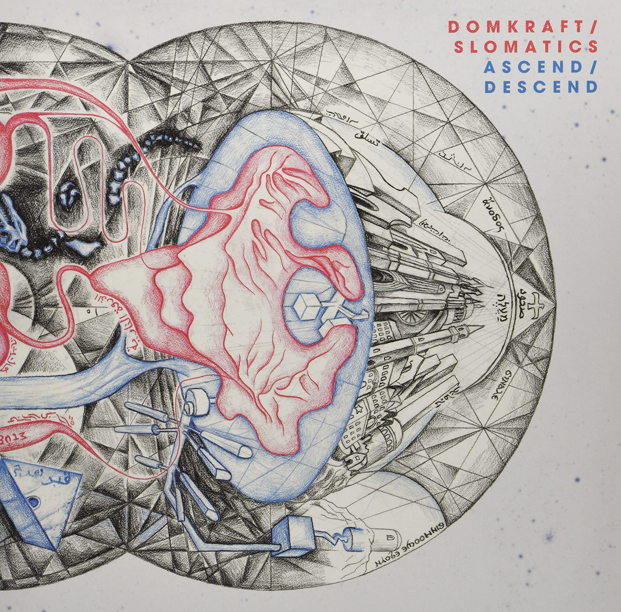 Vinile Domkraft / Slomatics - Ascend / Descend (Red/White Vinyl) NUOVO SIGILLATO, EDIZIONE DEL 13/06/2022 SUBITO DISPONIBILE