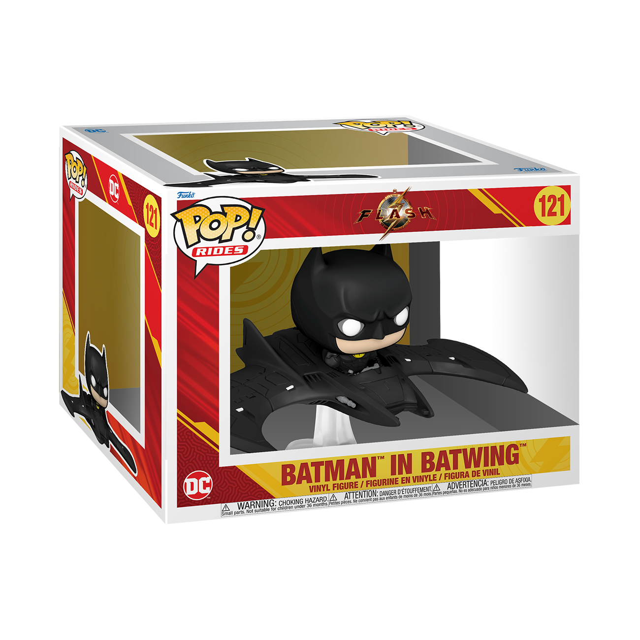 Merchandising Dc Comics: Funko Pop! Rides (Super Deluxe) - The Flash - Batman In Batwing (Vinyl Figure 121) NUOVO SIGILLATO, EDIZIONE DEL 15/03/2023 SUBITO DISPONIBILE