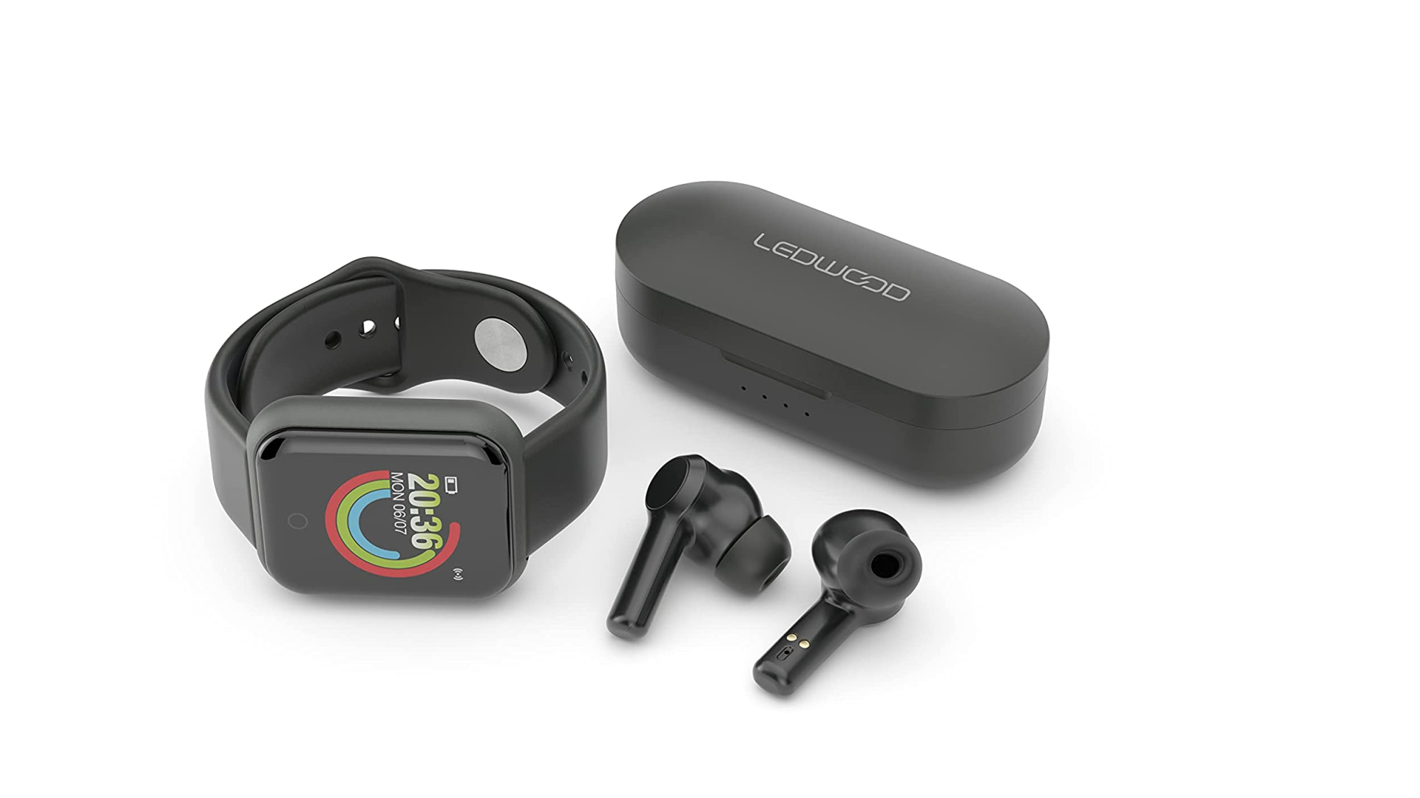 Audio & Hi-Fi Ledwood: Urban Tws Earphones And Smartwatch Black NUOVO SIGILLATO SUBITO DISPONIBILE