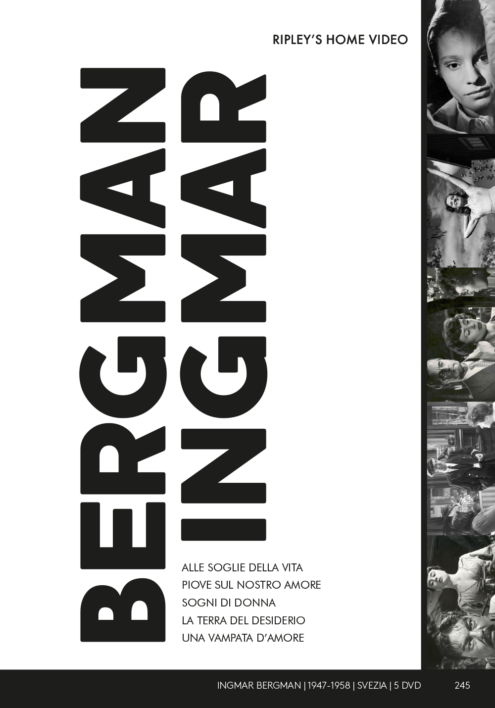 Dvd Ingmar Bergman Cofanetto (5 Dvd) NUOVO SIGILLATO, EDIZIONE DEL 02/11/2022 SUBITO DISPONIBILE