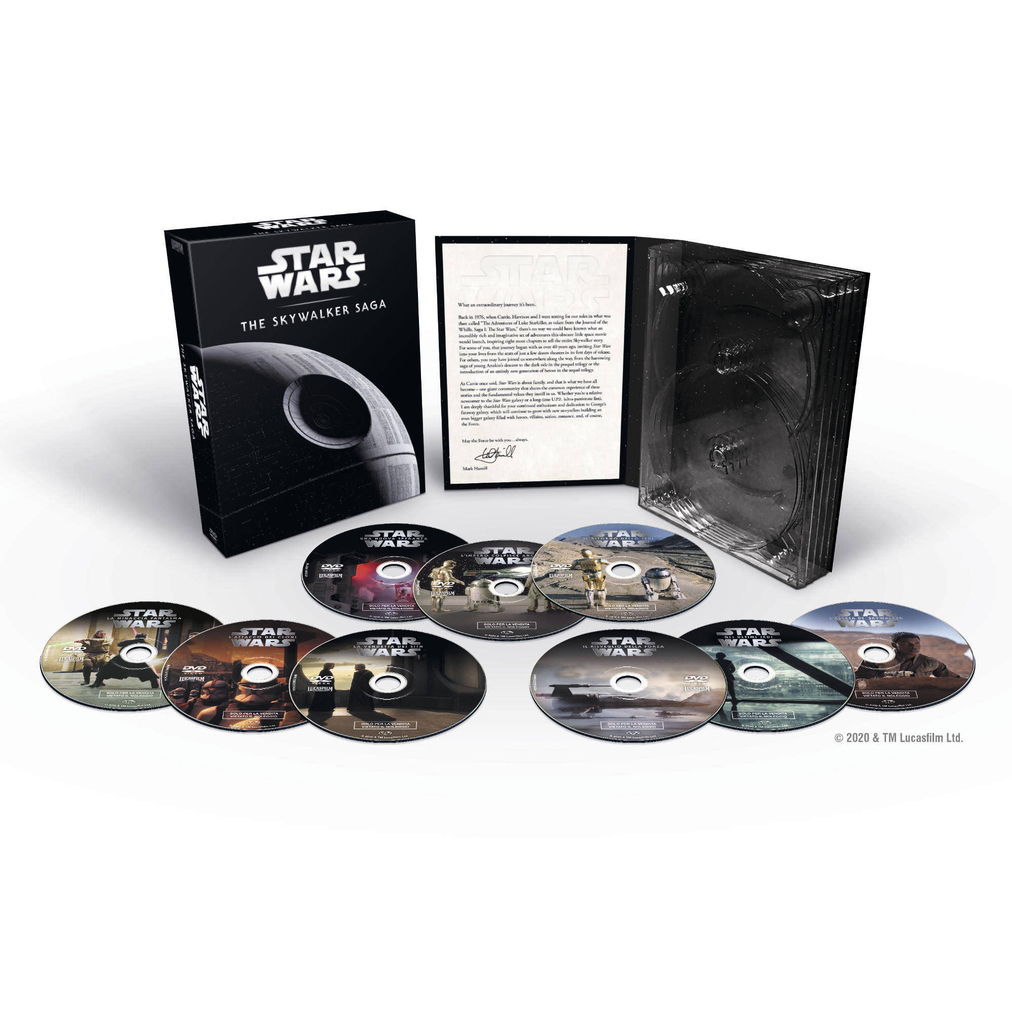 Dvd Star Wars - La Saga Skywalker (9 Dvd) NUOVO SIGILLATO, EDIZIONE DEL 01/12/2022 SUBITO DISPONIBILE