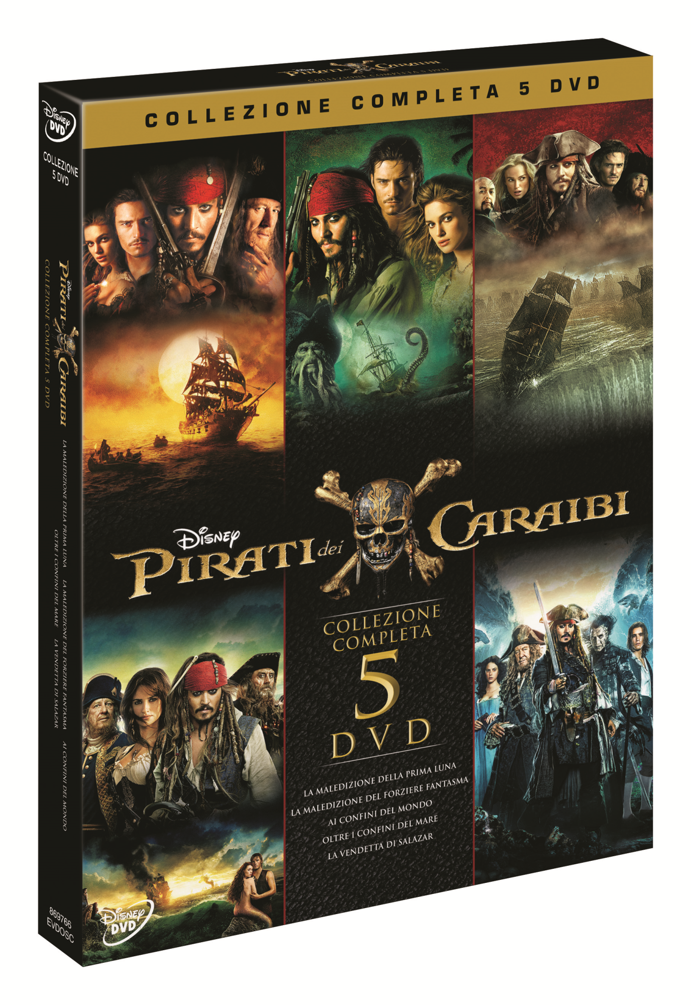 Dvd Pirati Dei Caraibi (I) - La Saga Completa (5 Dvd) NUOVO SIGILLATO, EDIZIONE DEL 09/11/2022 SUBITO DISPONIBILE
