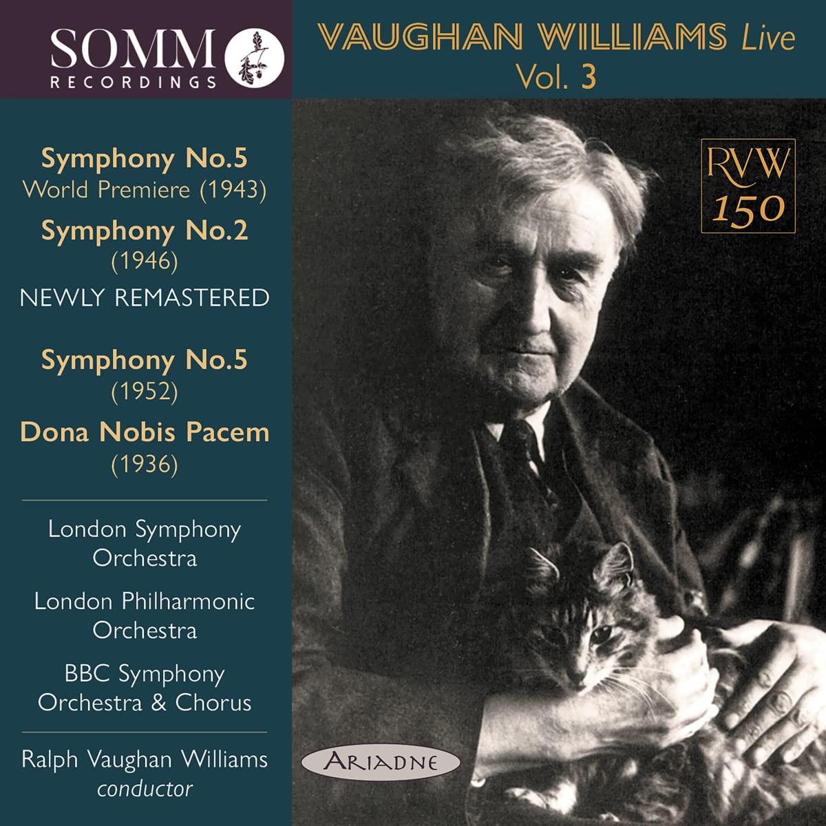 Audio Cd Ralph Vaughan Williams - Vaughan Williams Live, Volume 3 (2 Cd) NUOVO SIGILLATO, EDIZIONE DEL 16/11/2022 SUBITO DISPONIBILE