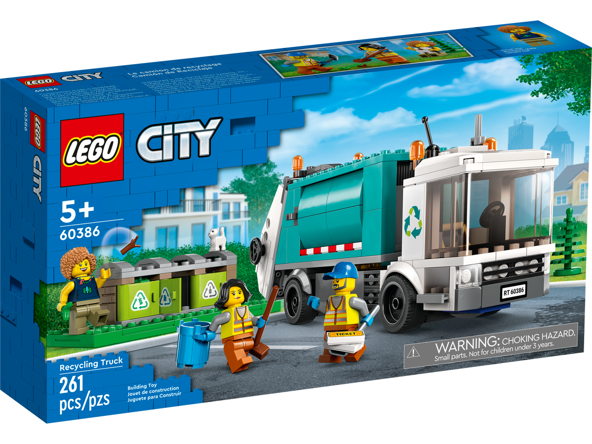 Merchandising Lego: 60386 - City Great Vehicles - Camion Per Il Riciclaggio Dei Rifiuti NUOVO SIGILLATO, EDIZIONE DEL 11/01/2023 SUBITO DISPONIBILE