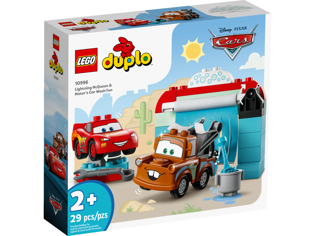Merchandising Lego: 10996 - Duplo Disney - Cars - Divertimento All'Autolavaggio Con Saetta McQueen E Cricchetto NUOVO SIGILLATO, EDIZIONE DEL 11/01/2023 SUBITO DISPONIBILE