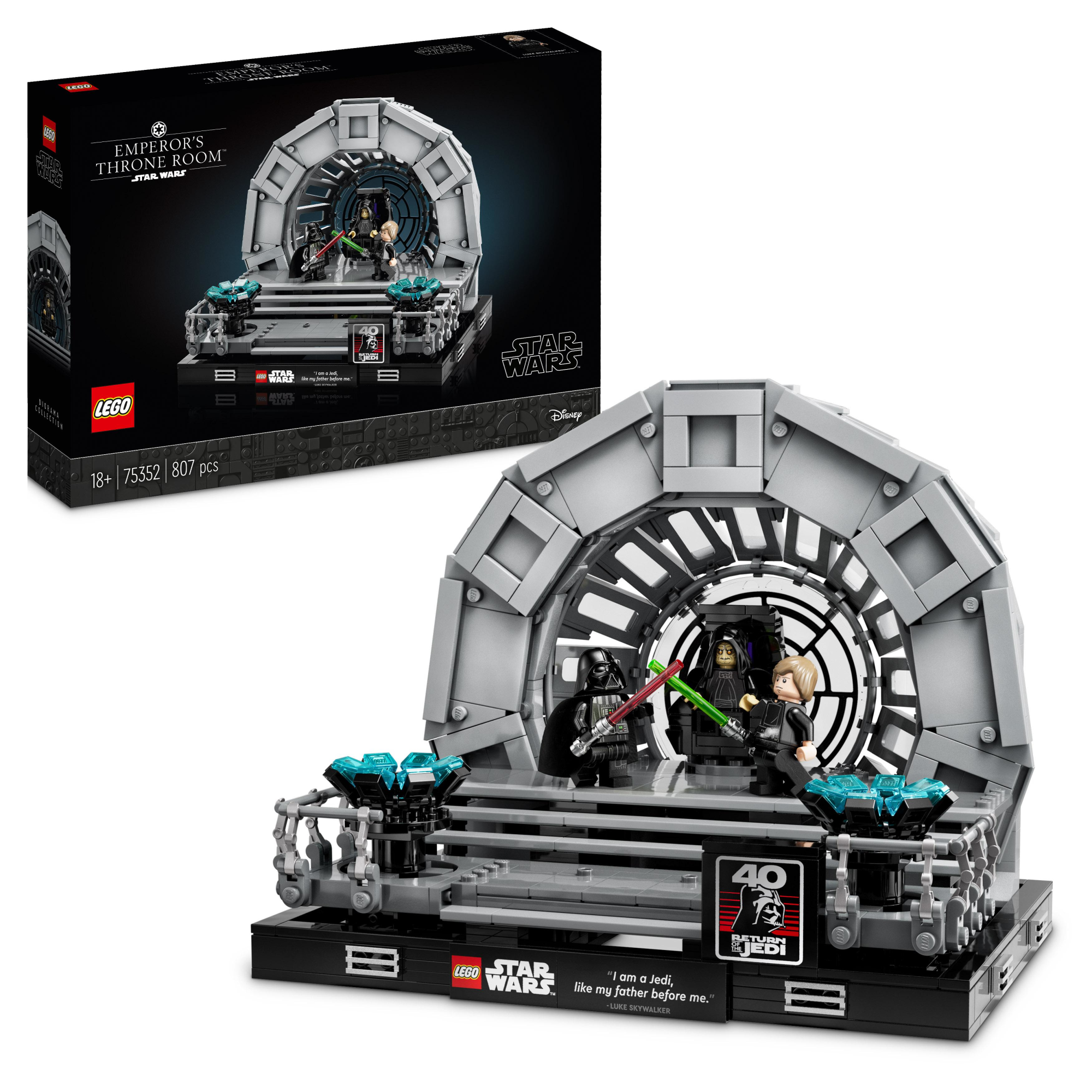 Merchandising Star Wars: Lego 75352 - Diorama Sala Del Trono DellÂ’Imperatore NUOVO SIGILLATO, EDIZIONE DEL 10/05/2023 SUBITO DISPONIBILE