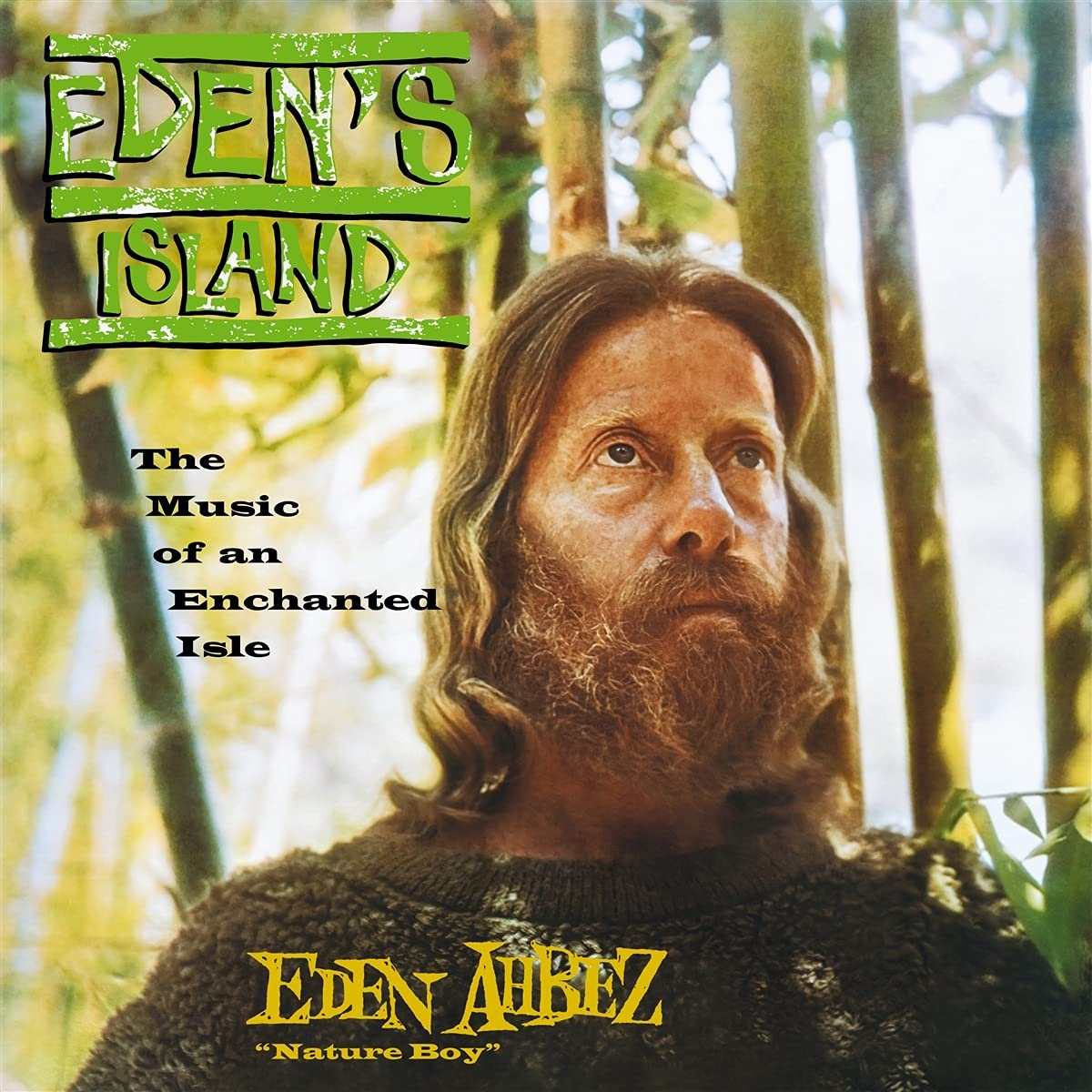 Vinile Eden Ahbez - Eden's Island (2Lp In Wood Box, Clear Forest/Leaves Splatter Vinyl, T Shirt Tg. S, Slip Mat, Poster) NUOVO SIGILLATO, EDIZIONE DEL 09/12/2022 SUBITO DISPONIBILE