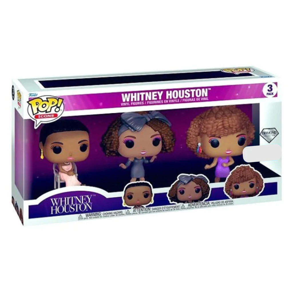 Merchandising Whitney Houston: Funko Pop! Rocks - 3 Pack (Dglt) NUOVO SIGILLATO, EDIZIONE DEL 26/01/2023 SUBITO DISPONIBILE