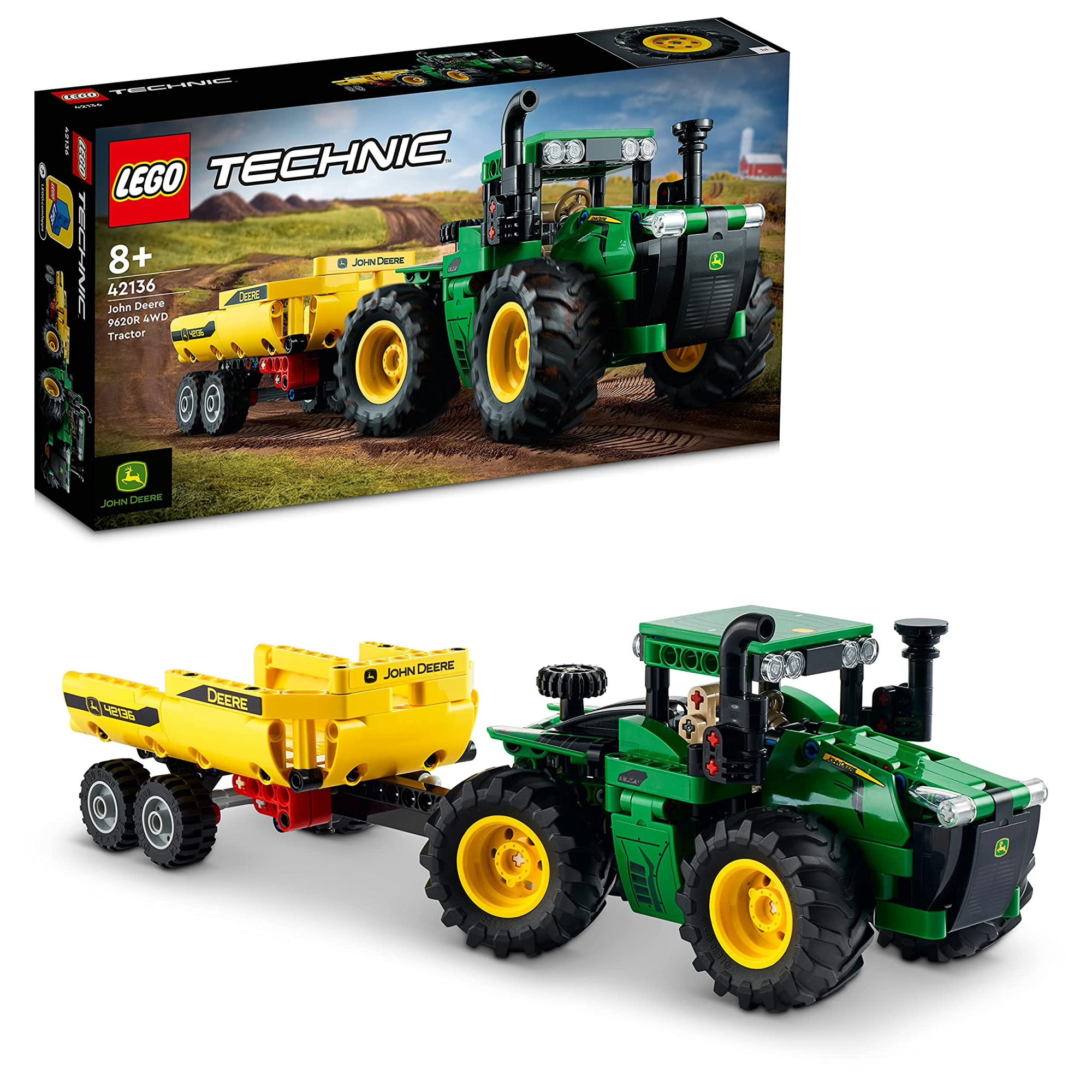 Merchandising Lego: 42136 - Technic - John Deere 9620R 4Wd Tractor NUOVO SIGILLATO, EDIZIONE DEL 01/03/2022 SUBITO DISPONIBILE