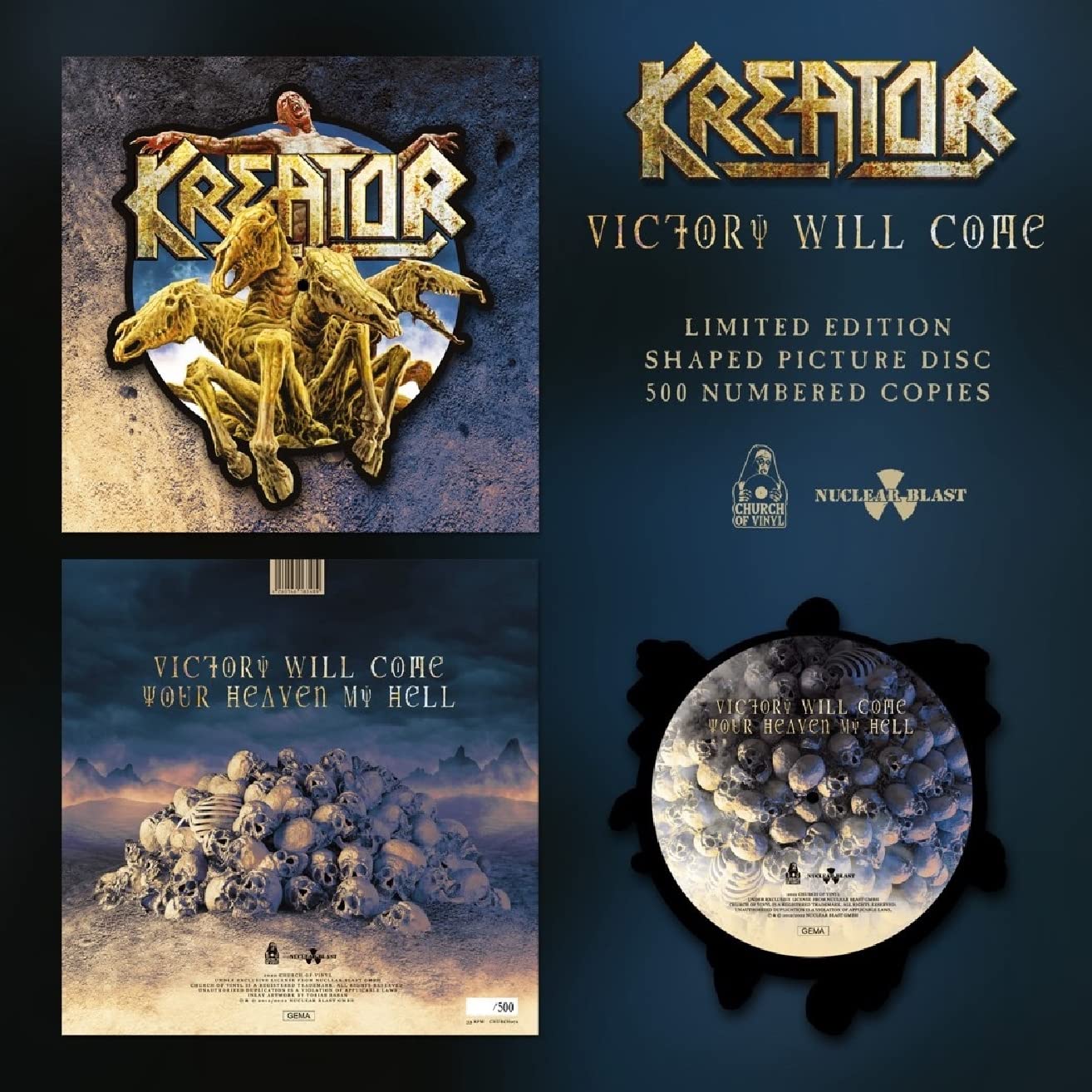 Vinile Kreator - Victory Will Come (Ltd Shaped Picture Disc) NUOVO SIGILLATO, EDIZIONE DEL 03/02/2023 SUBITO DISPONIBILE