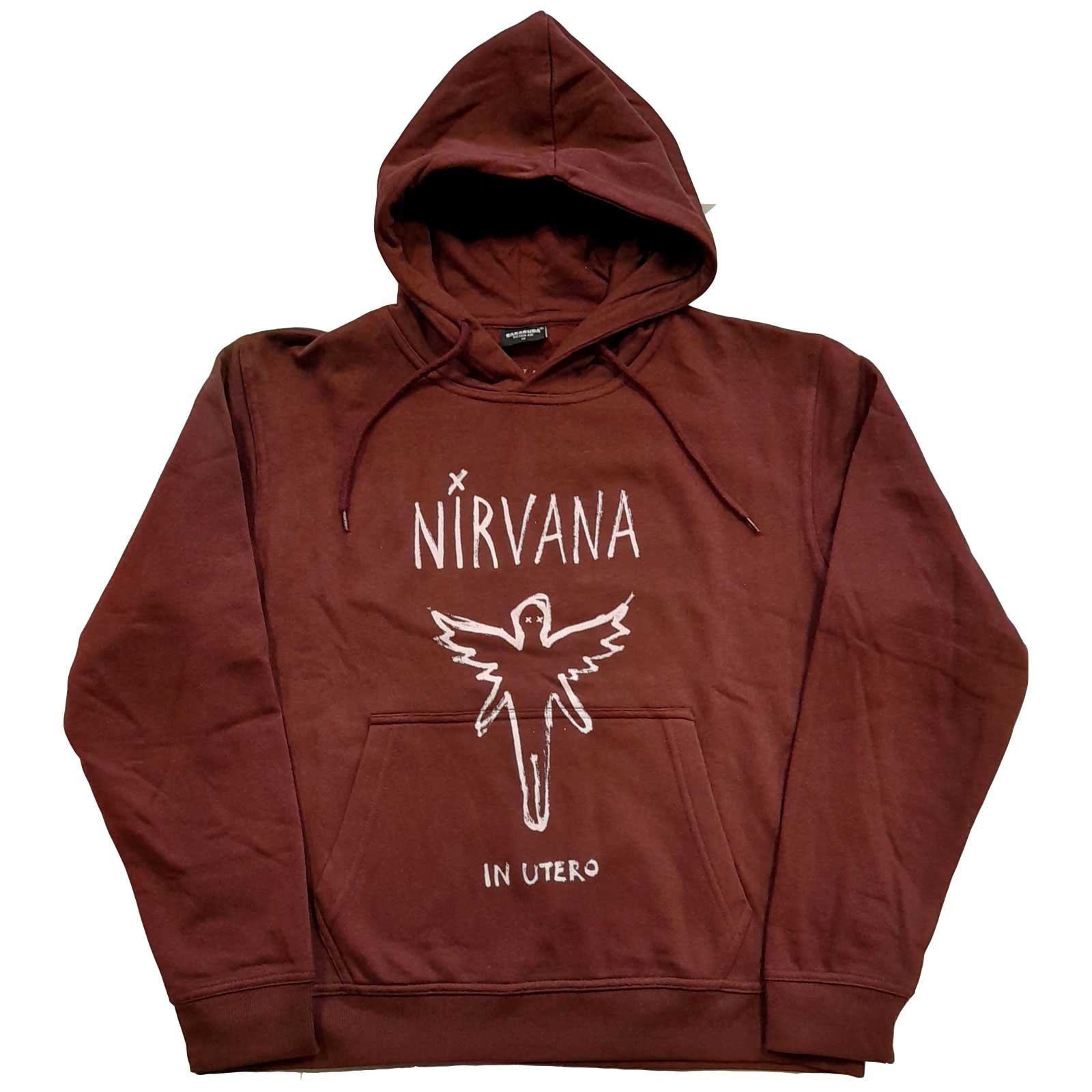 Abbigliamento Nirvana: In Utero Outline (Felpa Con Cappuccio Unisex Tg. XL) NUOVO SIGILLATO SUBITO DISPONIBILE