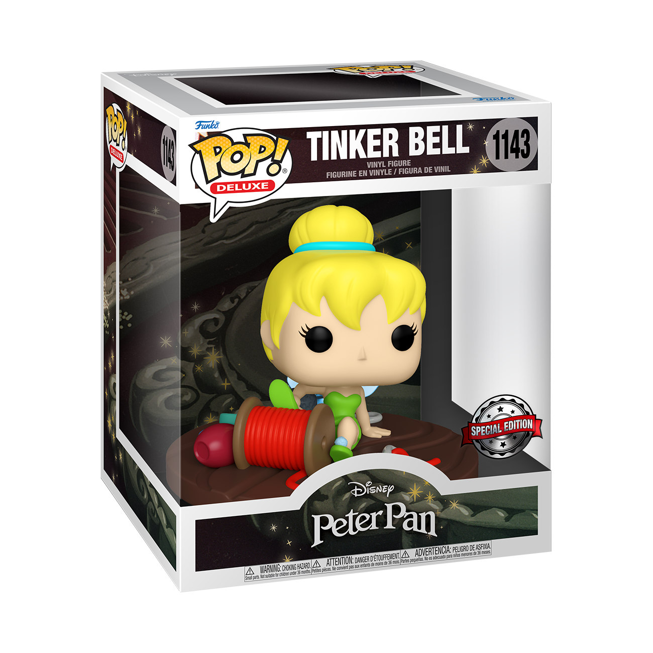 Merchandising Disney: Funko Pop! Deluxe - Peter Pan - Tinker Bell (Vinyl Figure 1143) NUOVO SIGILLATO, EDIZIONE DEL 01/11/2022 SUBITO DISPONIBILE