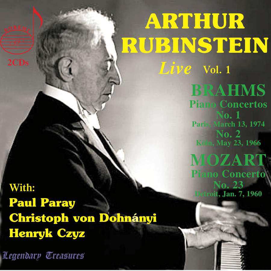 Audio Cd Arthur Rubinstein Live, Vol.1: Brahms, Mozart, Chopin (2 Cd) NUOVO SIGILLATO, EDIZIONE DEL 30/01/2023 SUBITO DISPONIBILE