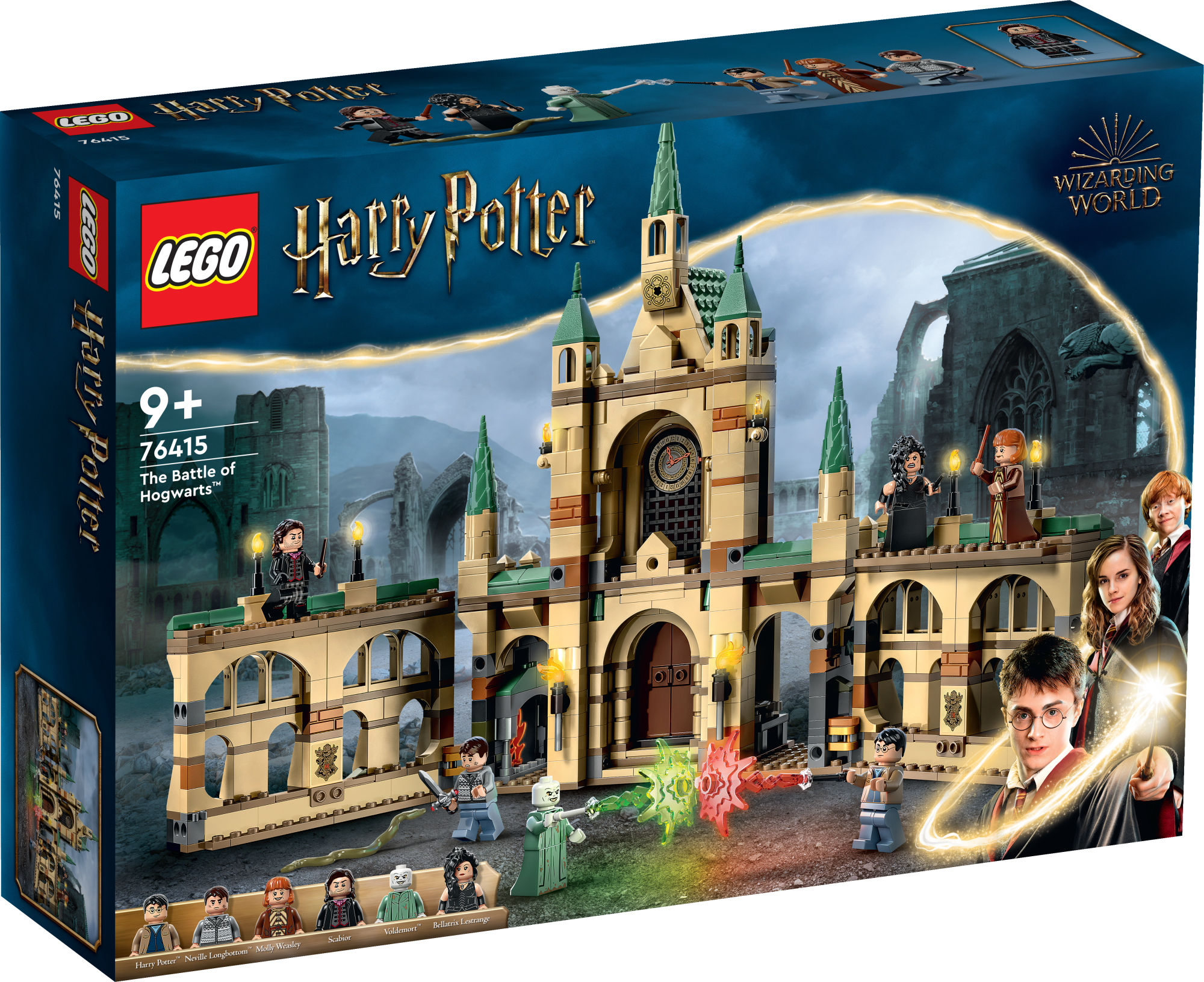 Harry Potter La battaglia di Hogwarts Castello Giocattolo con Minifigure di Molly Weasley Bellatrix Lestrange Voldemort e la Spada di Grifondoro Set I Doni della Morte - Parte 2 76415