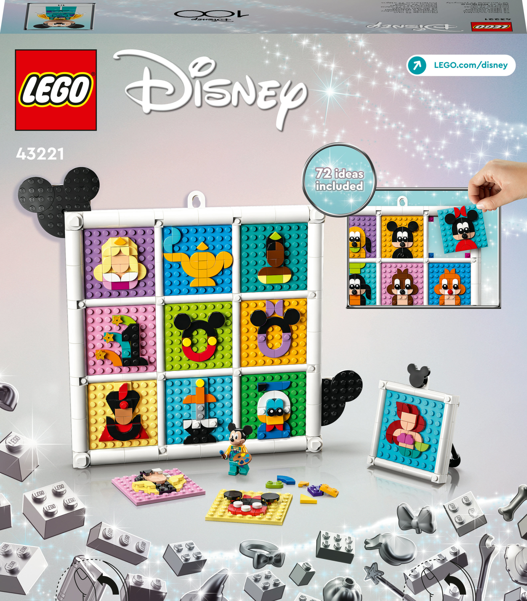 Merchandising Disney: Lego 43221 - Classic - 100 Anni Di Icone Disney NUOVO SIGILLATO, EDIZIONE DEL 26/05/2023 SUBITO DISPONIBILE