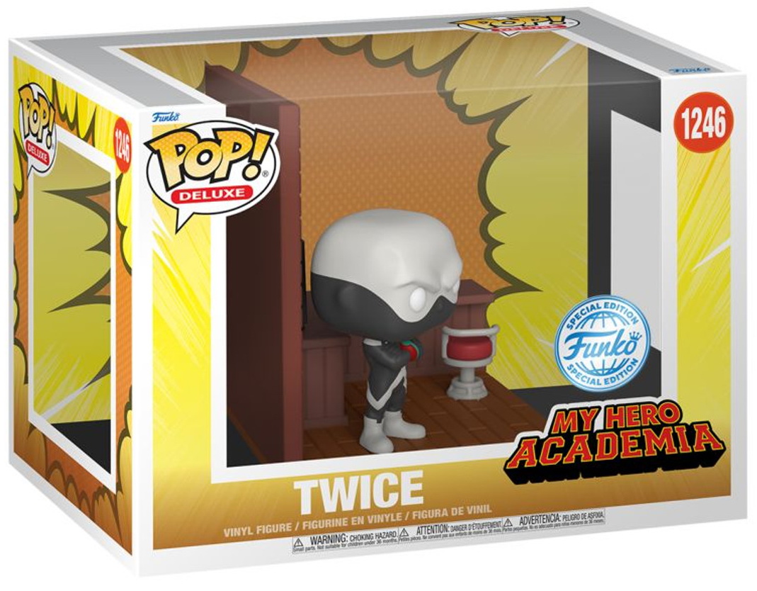 Merchandising My Hero Academia:  Pop Deluxe - Twice Vinyl Figure 1246 NUOVO SIGILLATO EDIZIONE DEL SUBITO DISPONIBILE