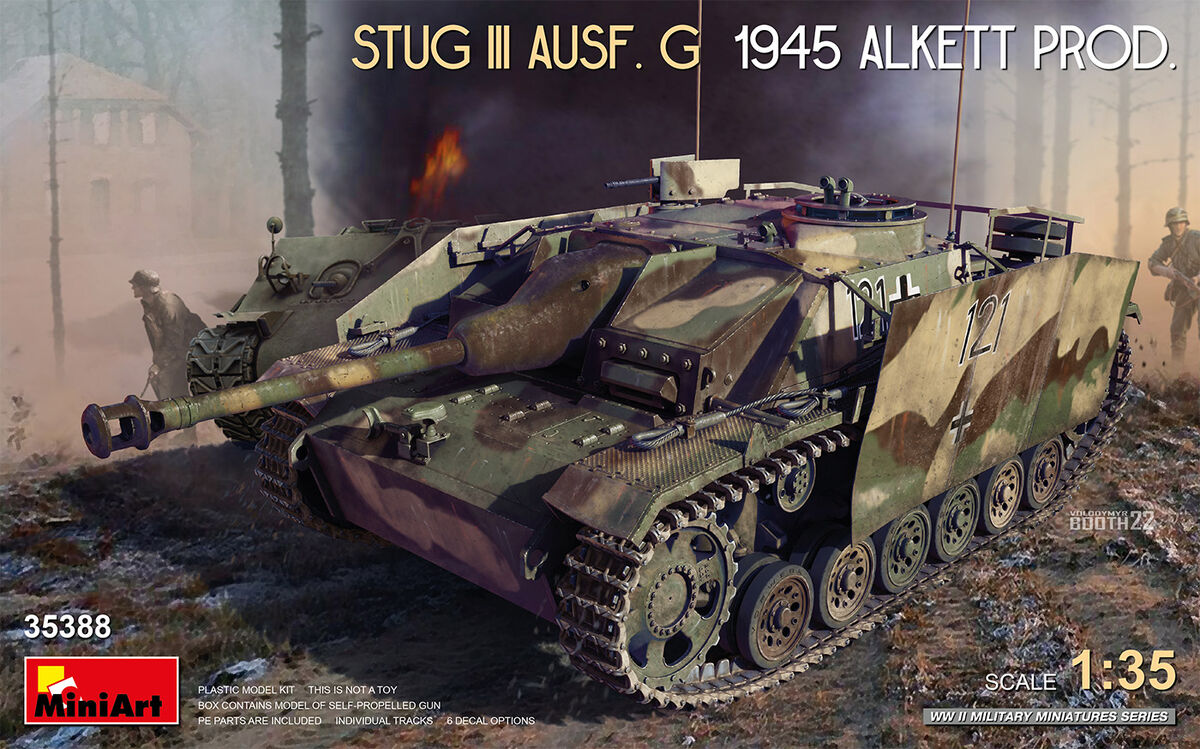 Merchandising Miniart: 1/35 Stug Iii Ausf. G 1945 Alkett Prod. (3/23) * NUOVO SIGILLATO SUBITO DISPONIBILE