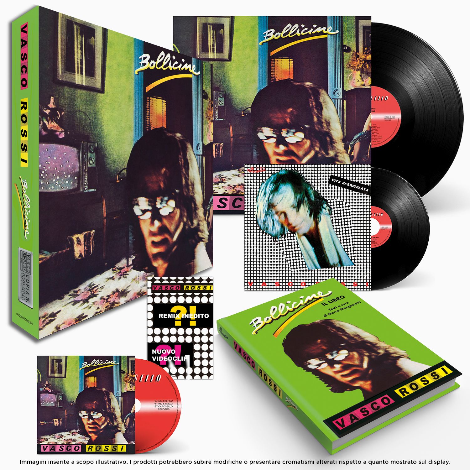 Vinile Vasco Rossi - Bollicine 40 Rplay (Lp+Cd+7" Vita Spericolata/Mi Piaci Perche+Libro Cartonato Di 128 Pg+Card Con Qr) NUOVO SIGILLATO, EDIZIONE DEL 15/12/2023 SUBITO DISPONIBILE