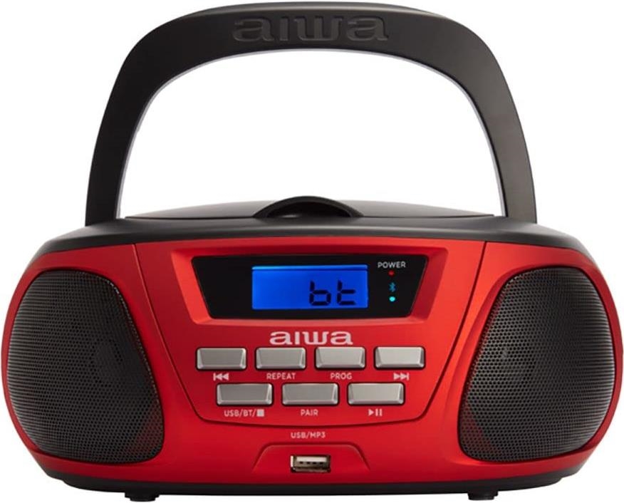 Audio & Hi-Fi Aiwa: Boombox Lettore Cd, Speaker Bluetooth, Usb Mp3 Player Radio Fm Portatile Colore Rosso Bbtu-300Rd NUOVO SIGILLATO, EDIZIONE DEL 29/04/2023 SUBITO DISPONIBILE