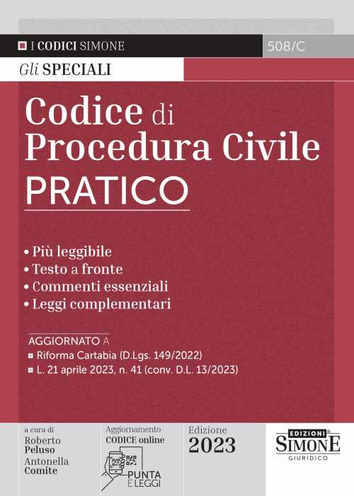 Libri Codice Di Procedura Civile Pratico. Con Aggiornamento Online NUOVO SIGILLATO, EDIZIONE DEL 16/05/2023 SUBITO DISPONIBILE