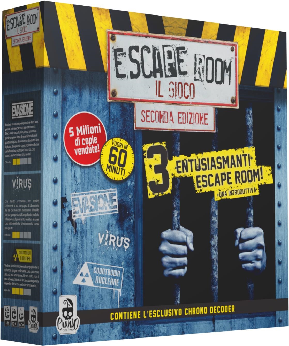 Merchandising Cranio Creations: Escape Room: Il Gioco (2A Edizione) NUOVO SIGILLATO, EDIZIONE DEL 29/02/2024 SUBITO DISPONIBILE