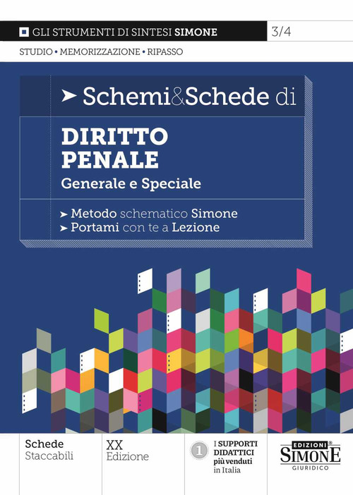 Libri Schemi & Schede Di Diritto Penale (Generale E Speciale) NUOVO SIGILLATO, EDIZIONE DEL 03/07/2023 SUBITO DISPONIBILE