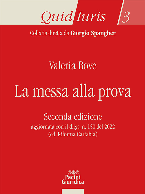 Libri Valeria Bove - La Messa Alla Prova NUOVO SIGILLATO, EDIZIONE DEL 10/07/2023 SUBITO DISPONIBILE