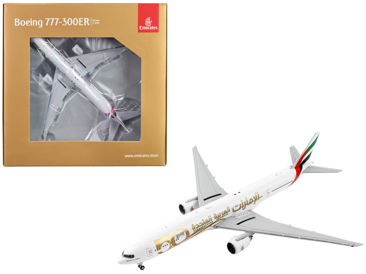 Merchandising D 1/400 Emirates A380 B777-300Er Uae 50Th Anniversary Liv NUOVO SIGILLATO SUBITO DISPONIBILE