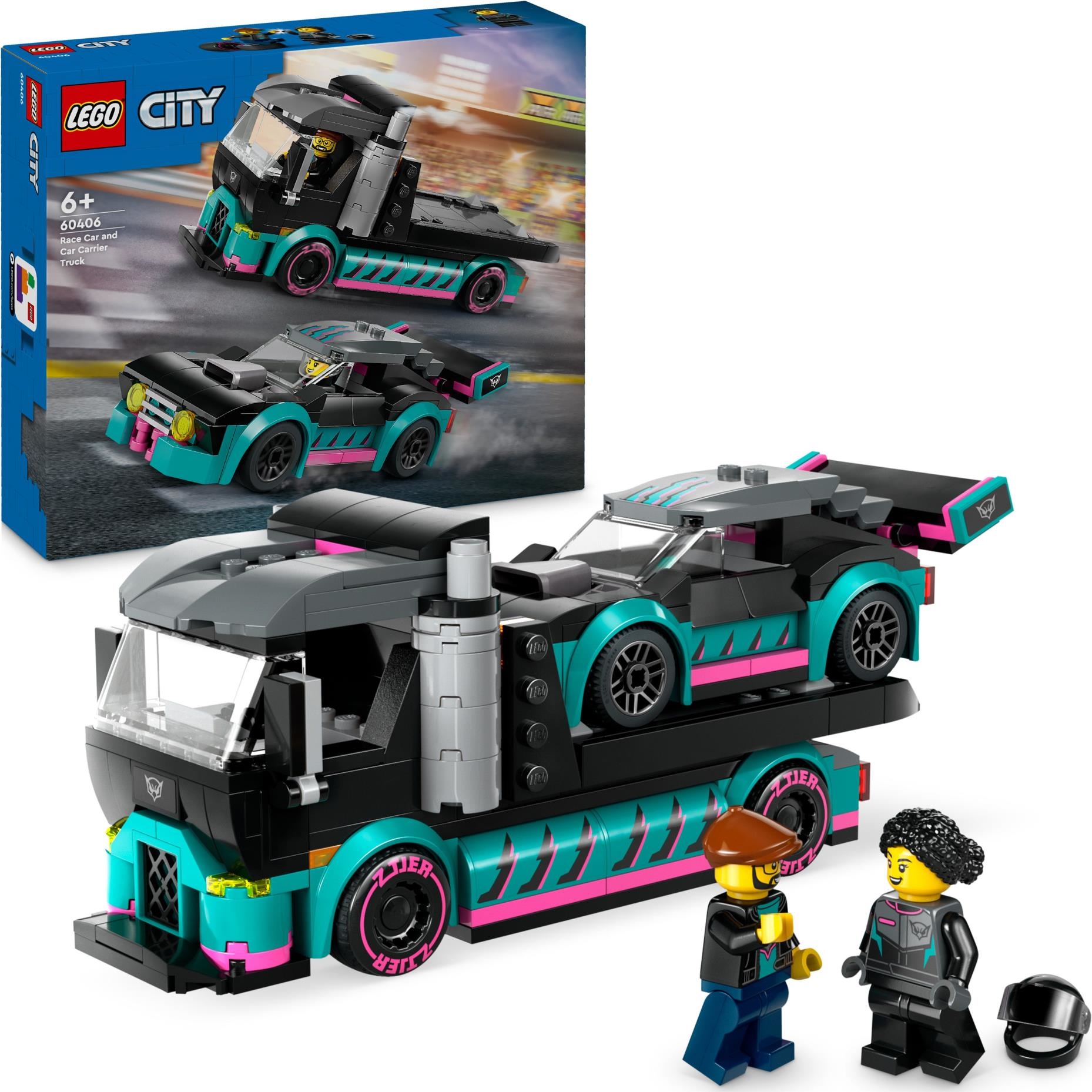 Merchandising Lego: 60406 - City Great Vehicles - Auto Da Corsa E Trasportatore NUOVO SIGILLATO, EDIZIONE DEL 01/01/2024 SUBITO DISPONIBILE