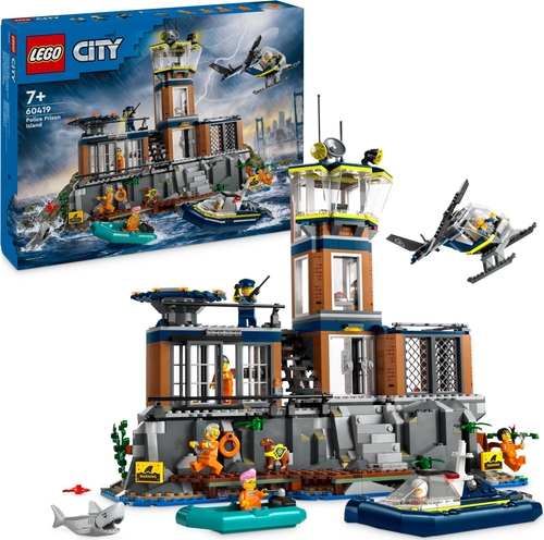Merchandising Lego: 60419 - City Police - Prigione Sull'Isola Della Polizia NUOVO SIGILLATO, EDIZIONE DEL 01/01/2024 SUBITO DISPONIBILE