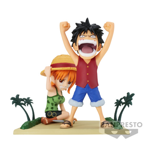 Figura dazione Monkey D. Luffy & Nami One Piece World Collectable - Log Stories 7 cm BP89111P Multicolore - Statuetta da collezione ideale per i fan degli anime