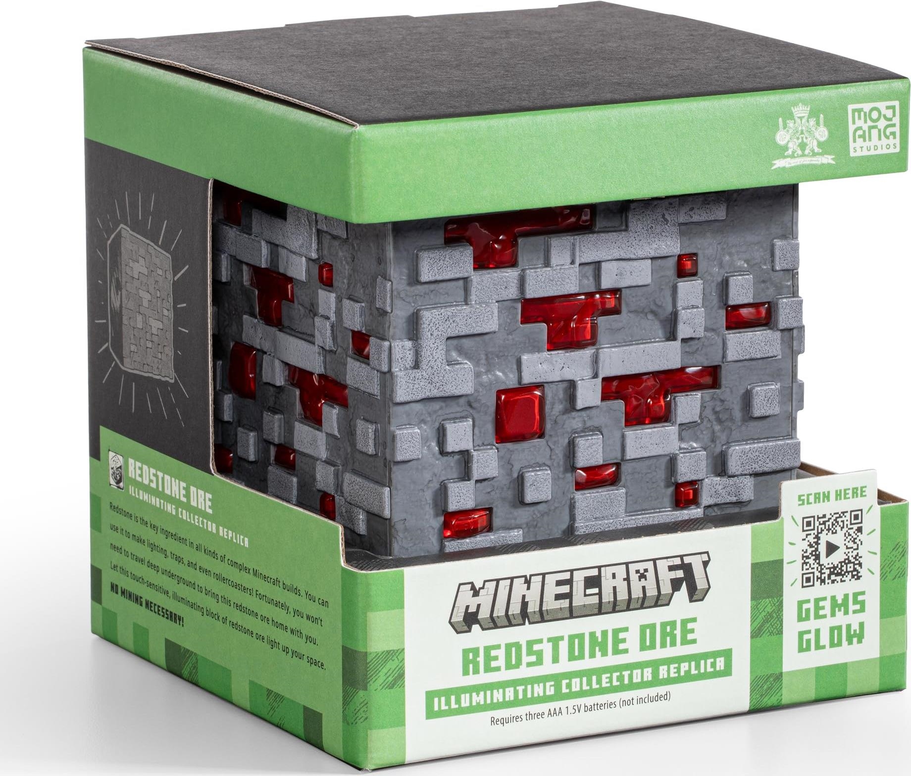 Merchandising Minecraft: Minerale Di Redstone Luminoso Replica Da Collezionare NUOVO SIGILLATO SUBITO DISPONIBILE