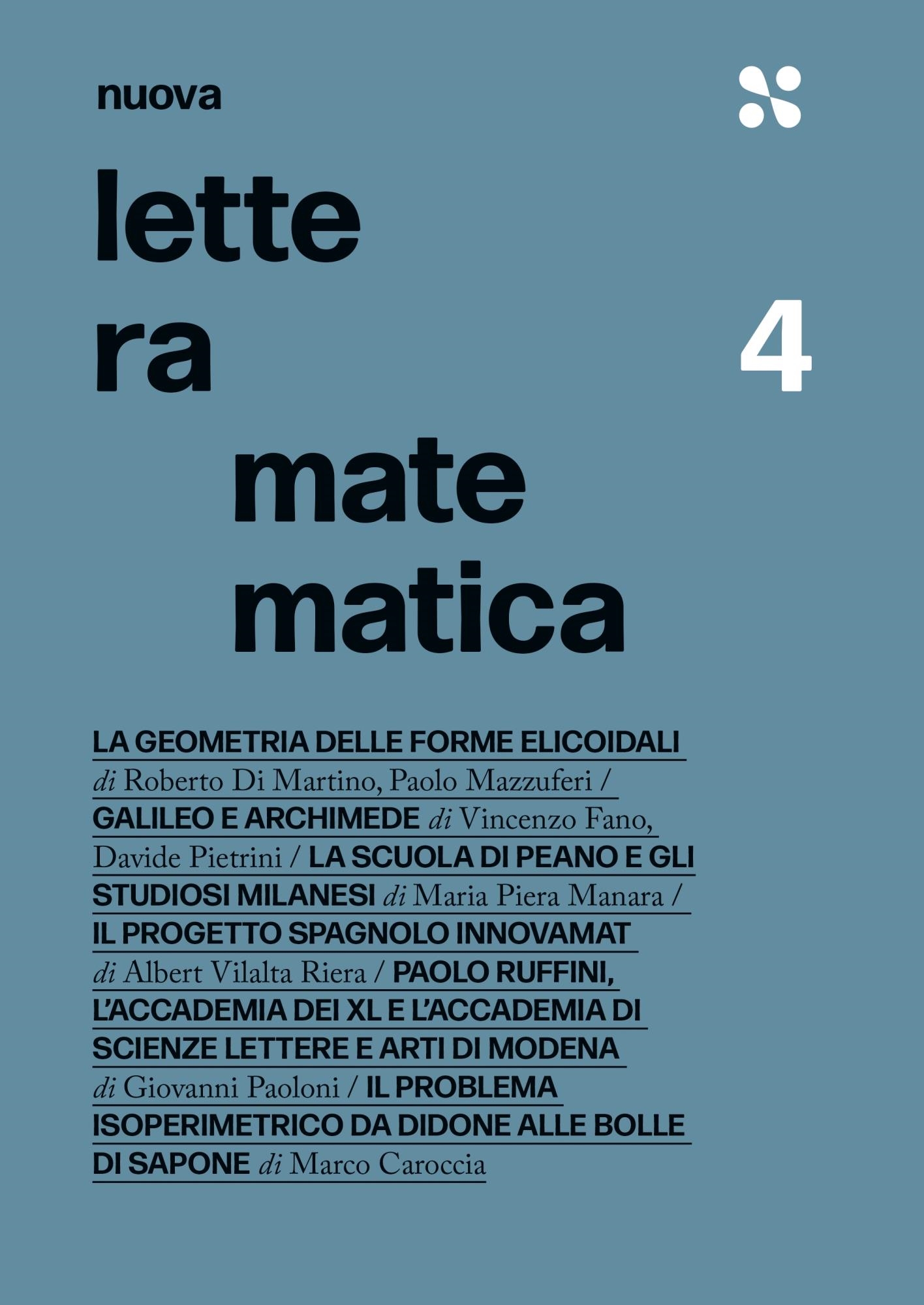 Libri Nuova Lettera Matematica Vol 04 NUOVO SIGILLATO, EDIZIONE DEL 12/04/2024 SUBITO DISPONIBILE