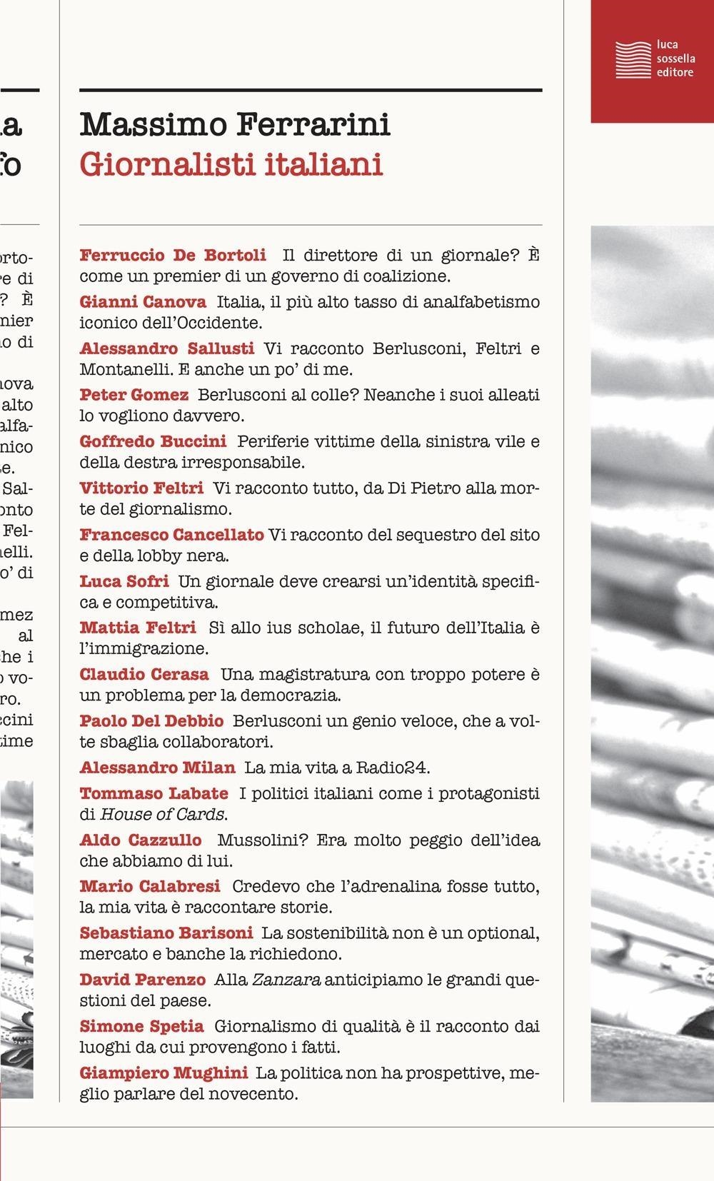 Libri Ferrarini Massimo - Giornalisti Italiani NUOVO SIGILLATO, EDIZIONE DEL 04/04/2024 SUBITO DISPONIBILE
