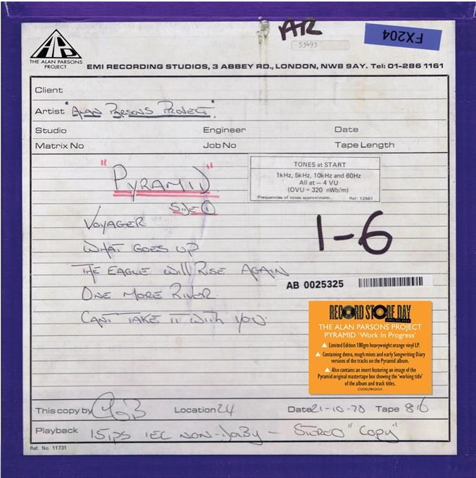 Vinile Alan Parsons Project (The) - Pyramid Work In Progress (Orange Vinyl) (Rsd 2024) NUOVO SIGILLATO, EDIZIONE DEL 20/04/2024 SUBITO DISPONIBILE