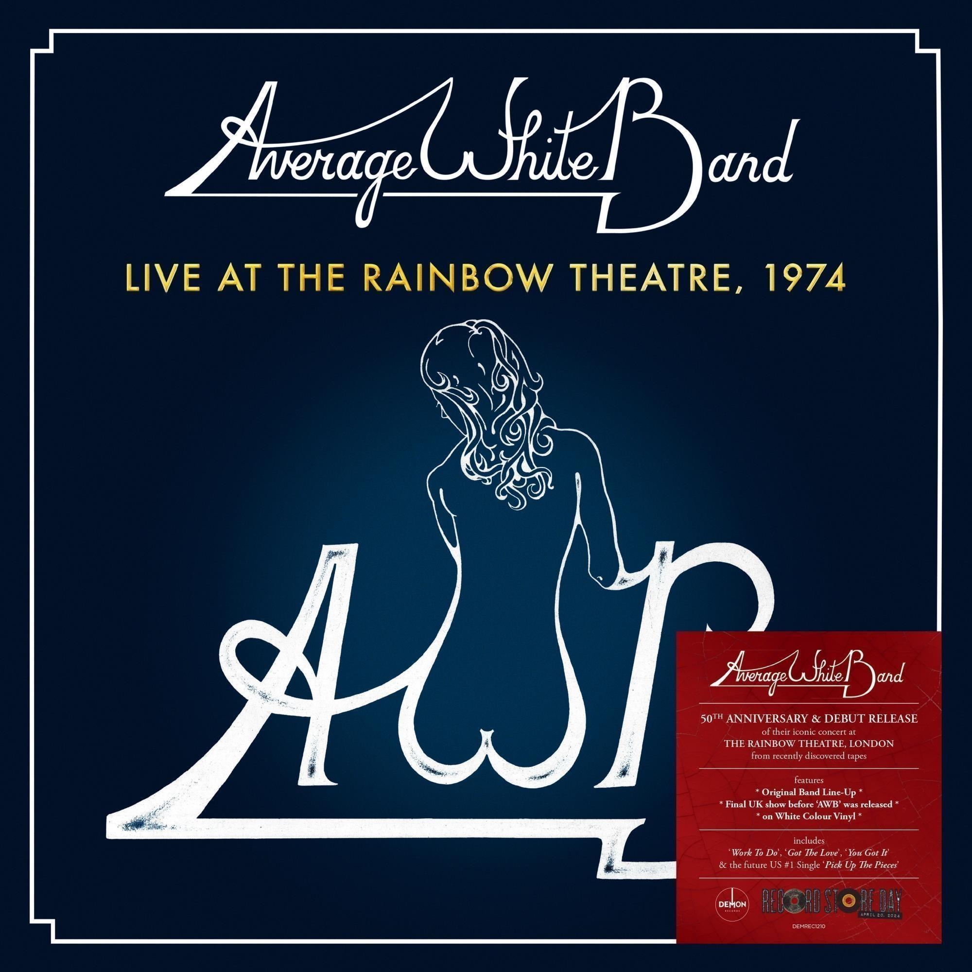 Vinile Average Band - Live At The Rainbow Theatre 1974 Vinyl Rsd 2024 NUOVO SIGILLATO EDIZIONE DEL SUBITO DISPONIBILE bianco