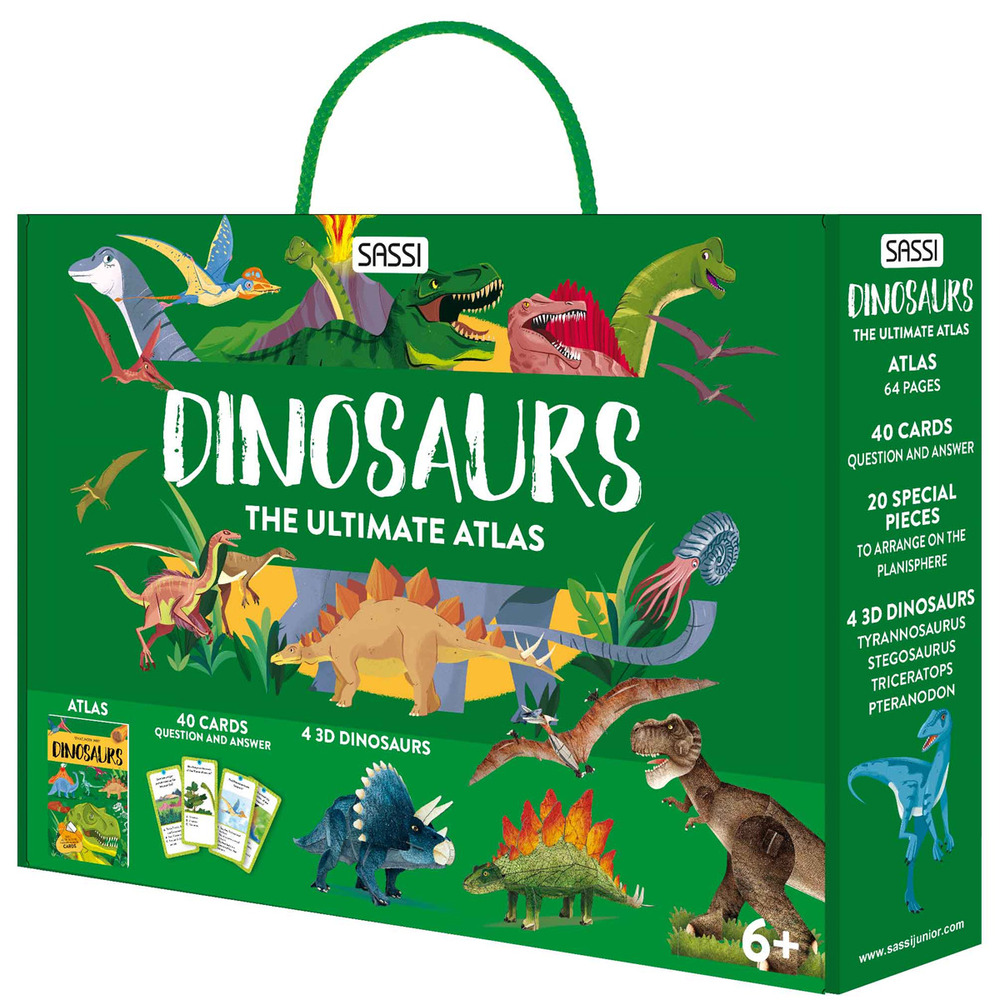 Libri Giulia Pesavento - The Ultimate Atlas. Dinosaurs. Nuova Ediz. Con 40 Carte Domanda-Risposta. Con 4 Modellini Di Dinosauri NUOVO SIGILLATO EDIZIONE DEL SUBITO DISPONIBILE