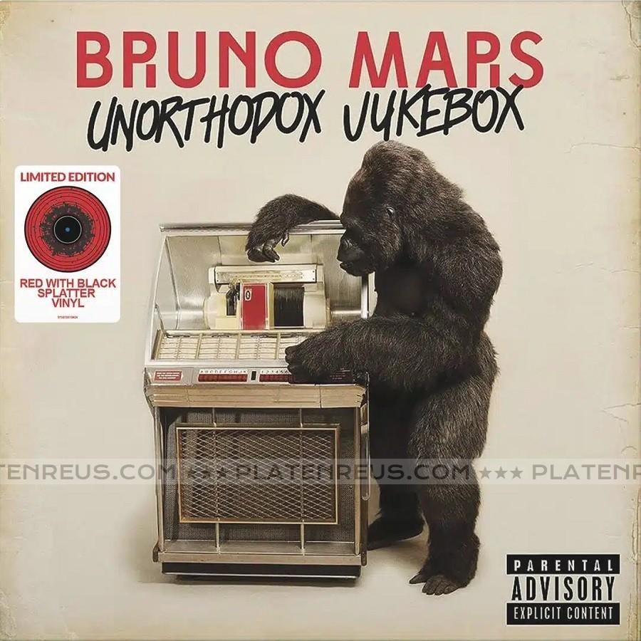 Vinile Bruno Mars - Unorthodox Jukebox con Splatter Vinyl NUOVO SIGILLATO EDIZIONE DEL SUBITO DISPONIBILE rosso nero