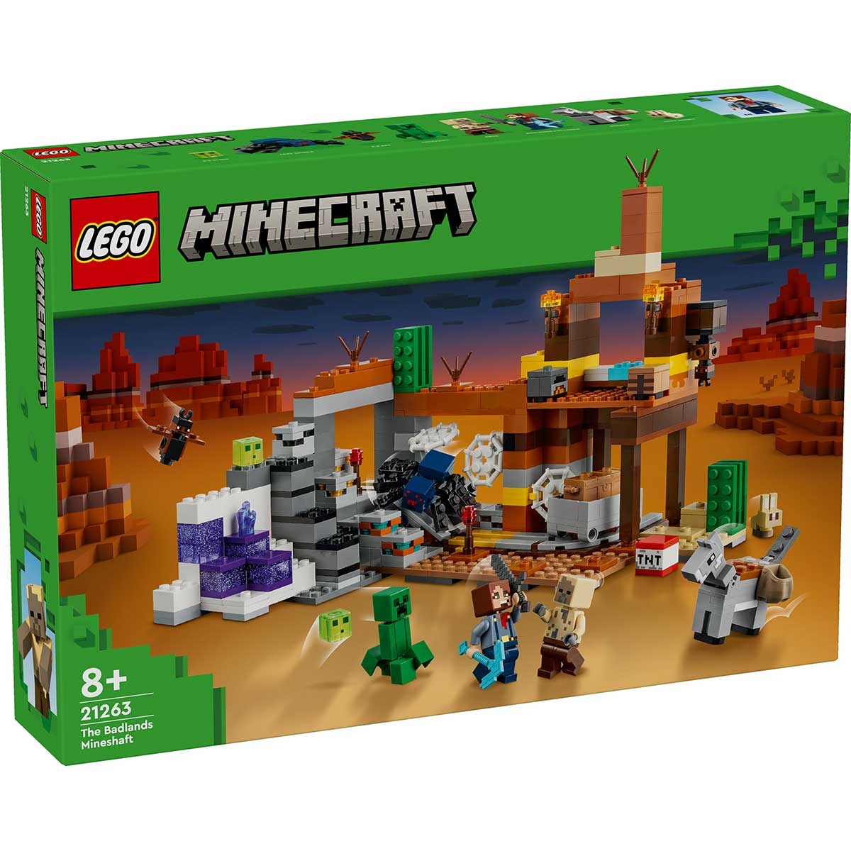 Minecraft La Miniera delle Badlands Modellino da Costruire di Bioma con Personaggi Accessori e Mob Ostili Giochi Creativi per Bambini e Bambine da 8 Anni Idea Regalo di Compleanno 21263
