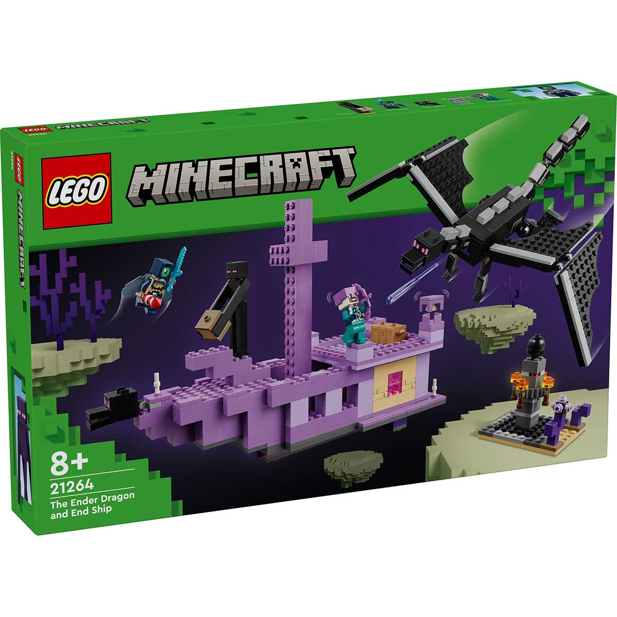 Minecraft LEnderdrago e la Nave dellEnd Giocattolo del Bioma con Drago Personaggi Mob e Accessori Giochi dAvventura per Bambini e Bambine da 8 Anni Idea Regalo Fan del Videogioco 21264